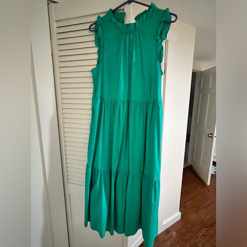 Emerald Maxi Dress size 8 high neck